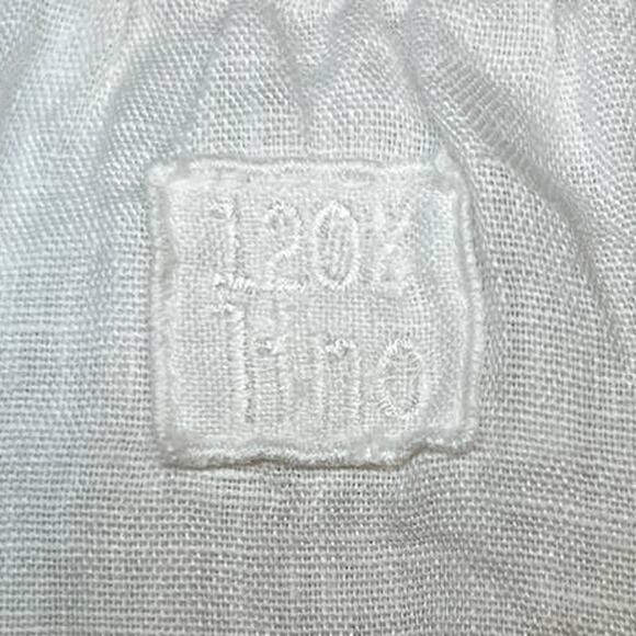 120% LINO Luxury Italian Sheer Linen Ruffle Dress SZ 38 - Picture 5 of 15